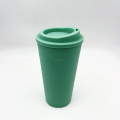 Double wall PP travel mug 16oz 500ml plastic cups reusable coffee cup with lids